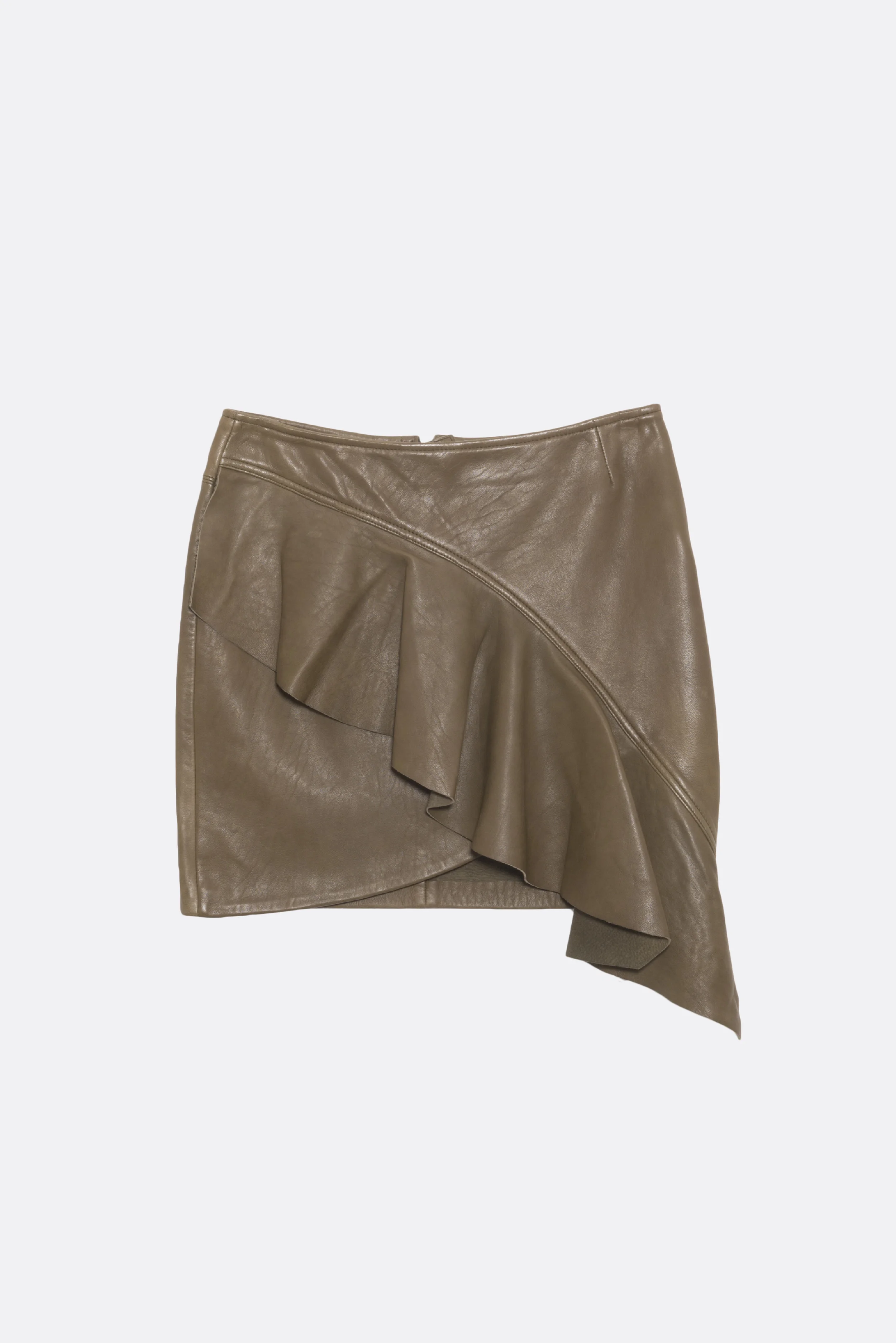 Raiine - Jupe en cuir Cynder - Army