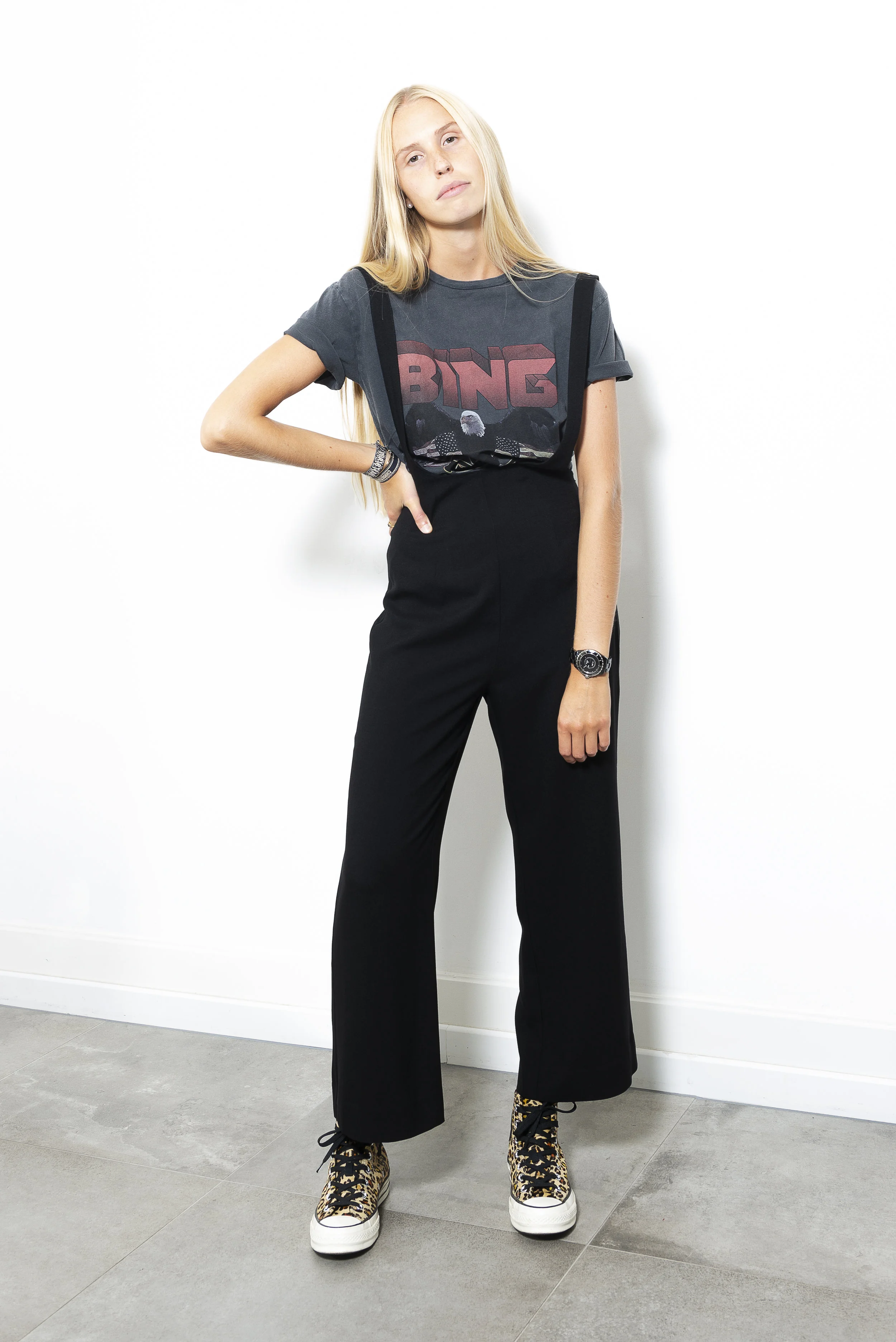 Alexa Chung - Woven Jumpsuit - Black