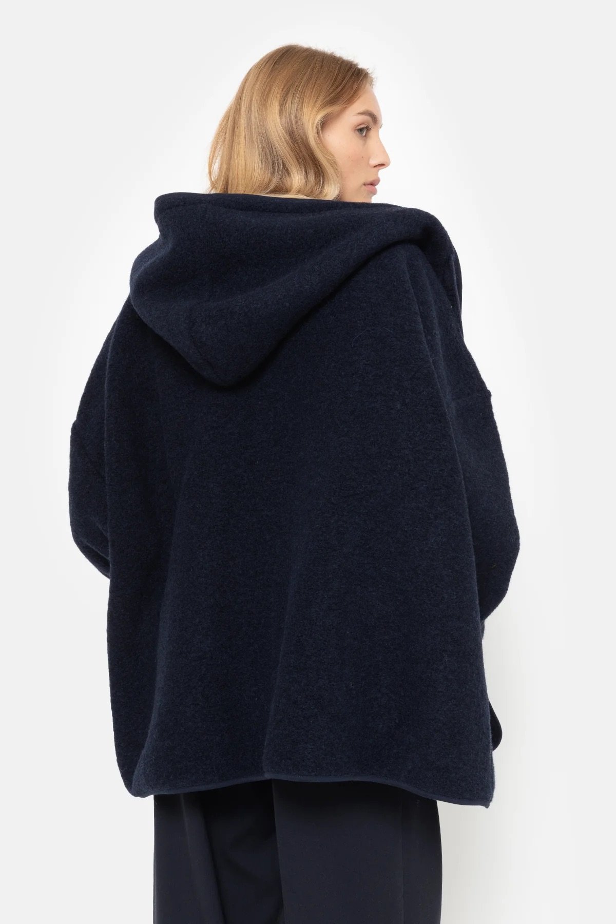 Âme - Kenji Wool Oversized Hoodie - Navy