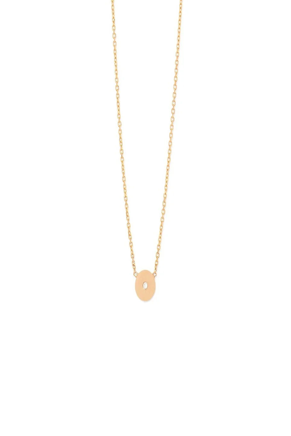 Eikosi Dyo - Mikro Disk Necklace - Yellow Gold