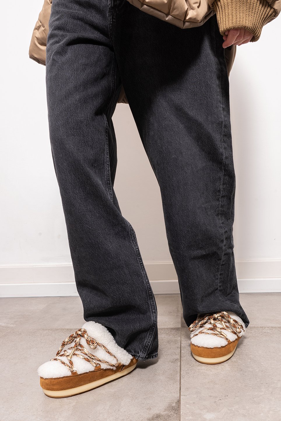 Moon Boot - Shearling Mules Icon - Whisky