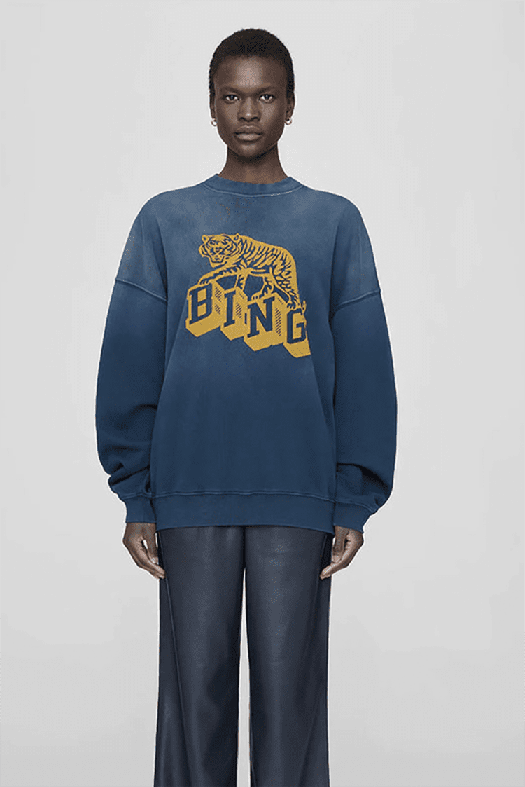 anine bing harvey sweatshirt navy