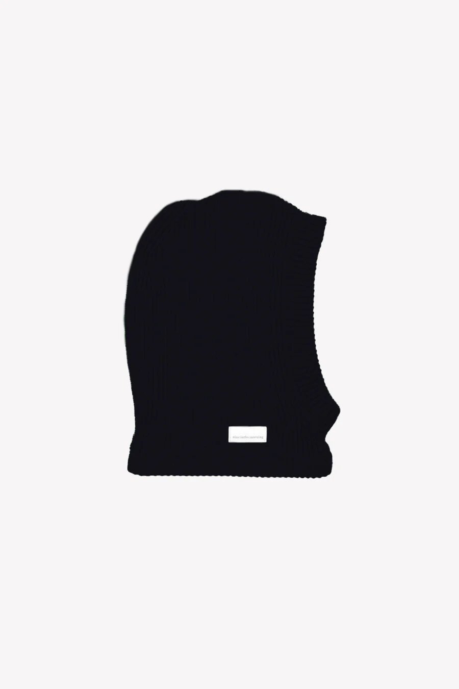 Nine - Rib Wool Balaclava - Black