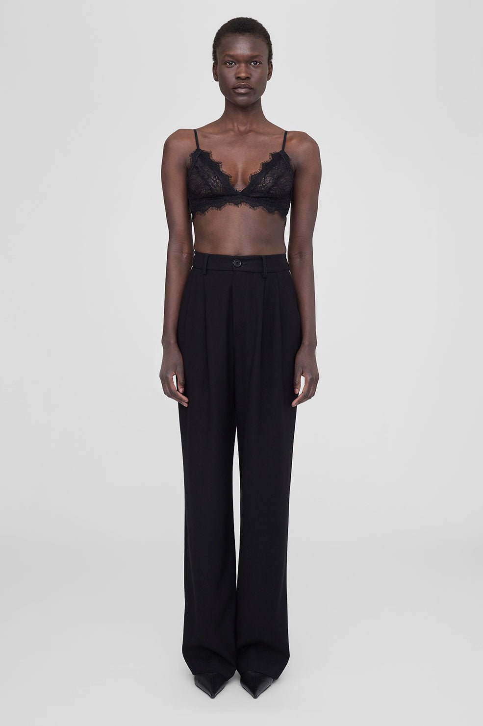 Anine Bing - Lace Bra With Trim - Black