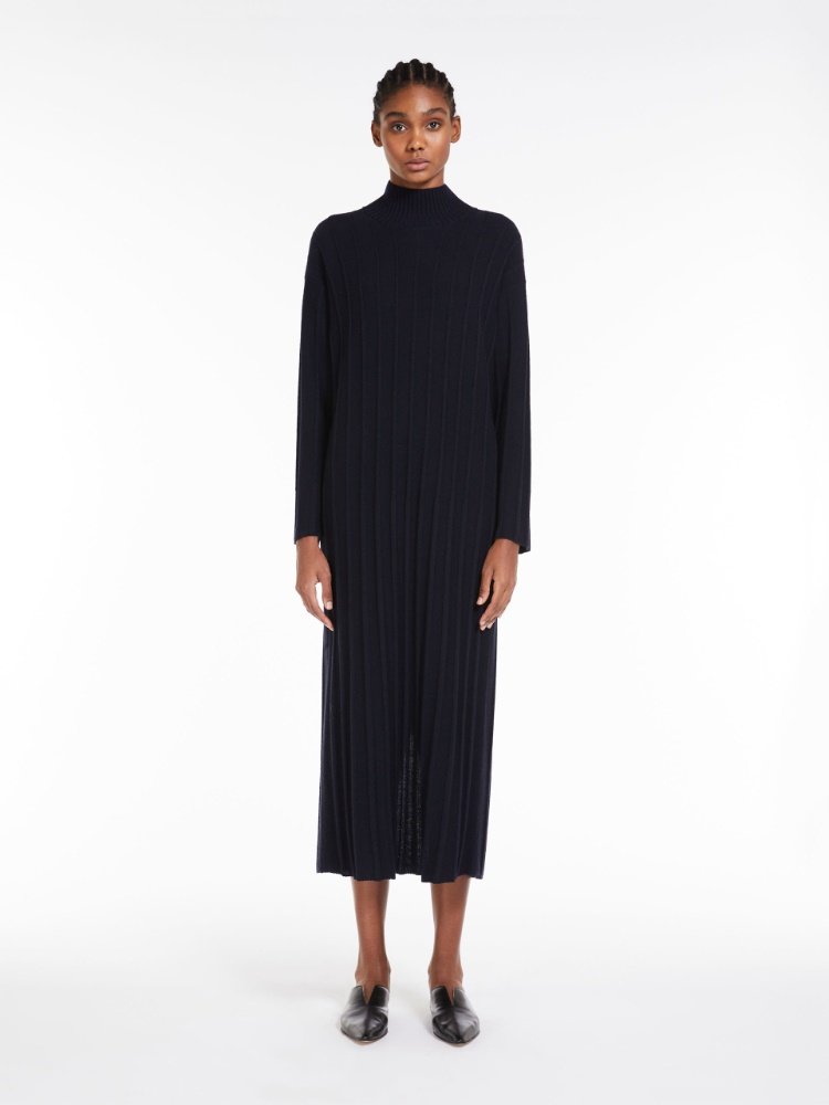 Max Mara - Arezzo Rib Wool Dress - Black