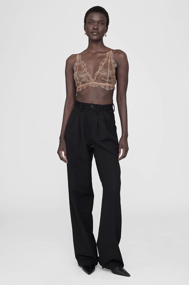 Anine Bing - Delicate Lace Bra - Camel