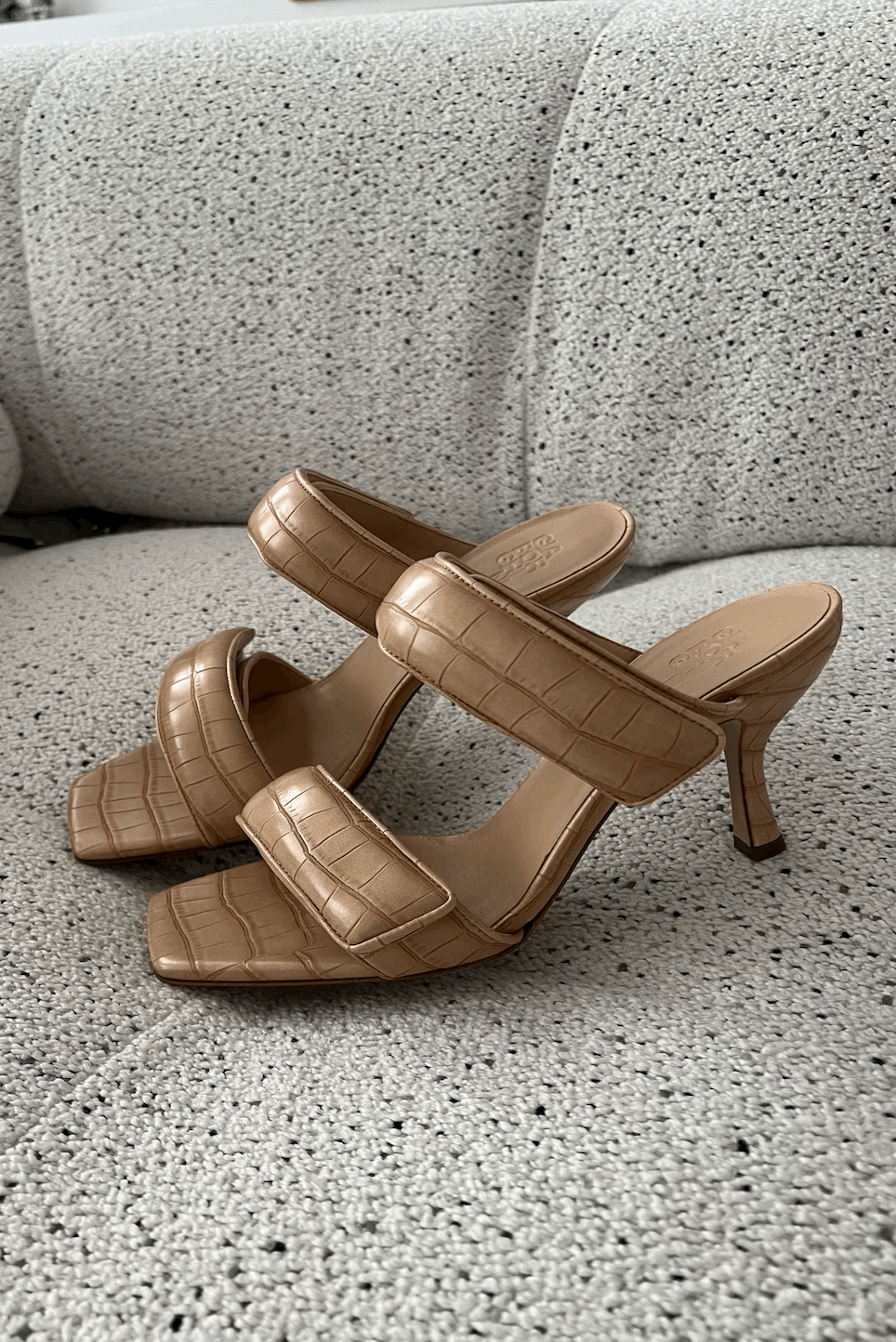 GiaxPernille - Perni03 Heel Mule - Croc Sand