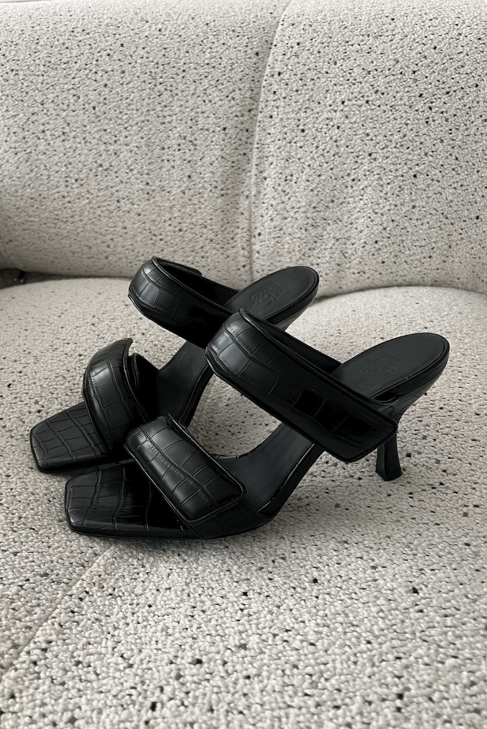 GiaxPernille - Perni03 Heel Mule - Croc Black