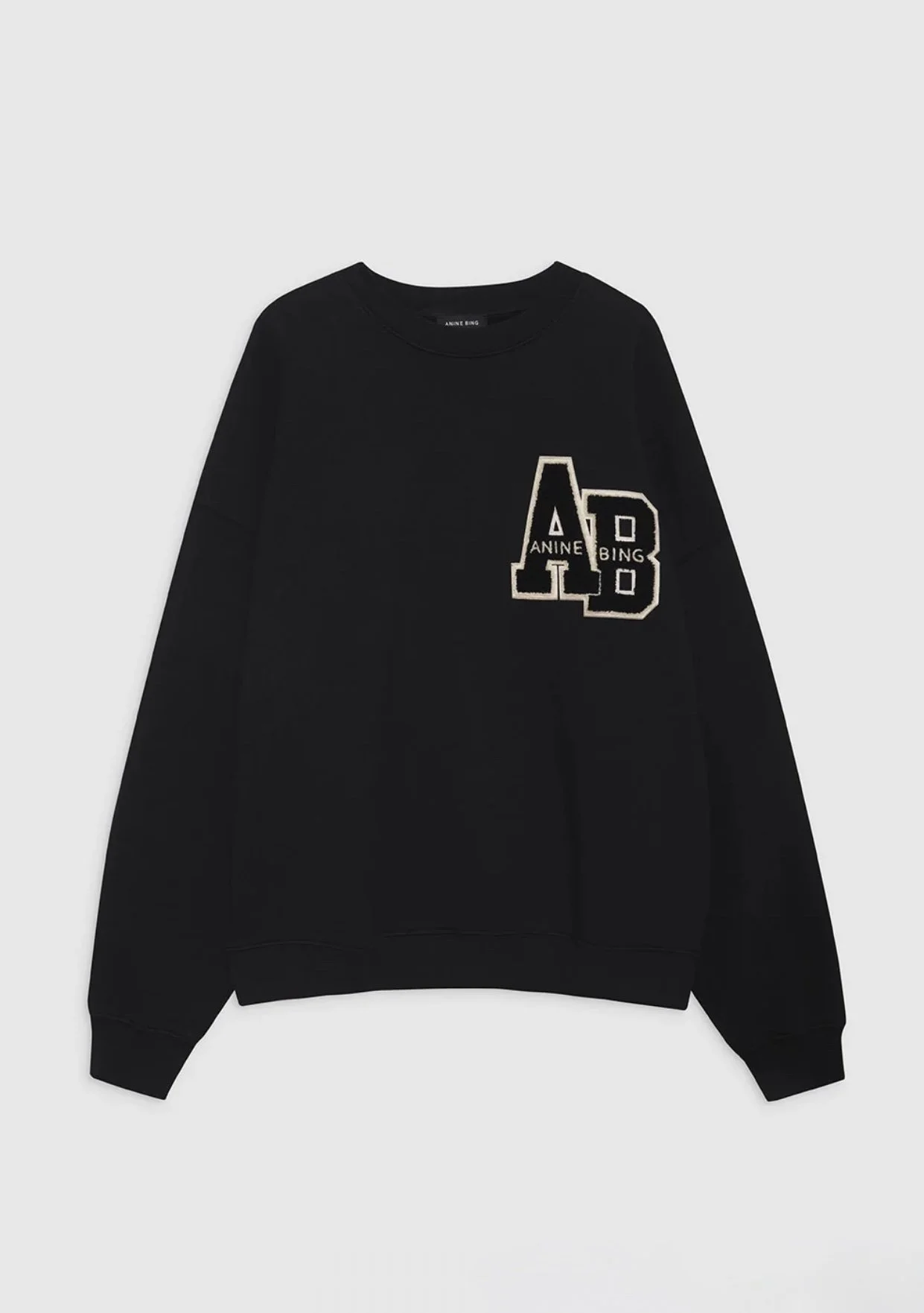 Anine Bing - Miles Over Sweat Letterman - Black