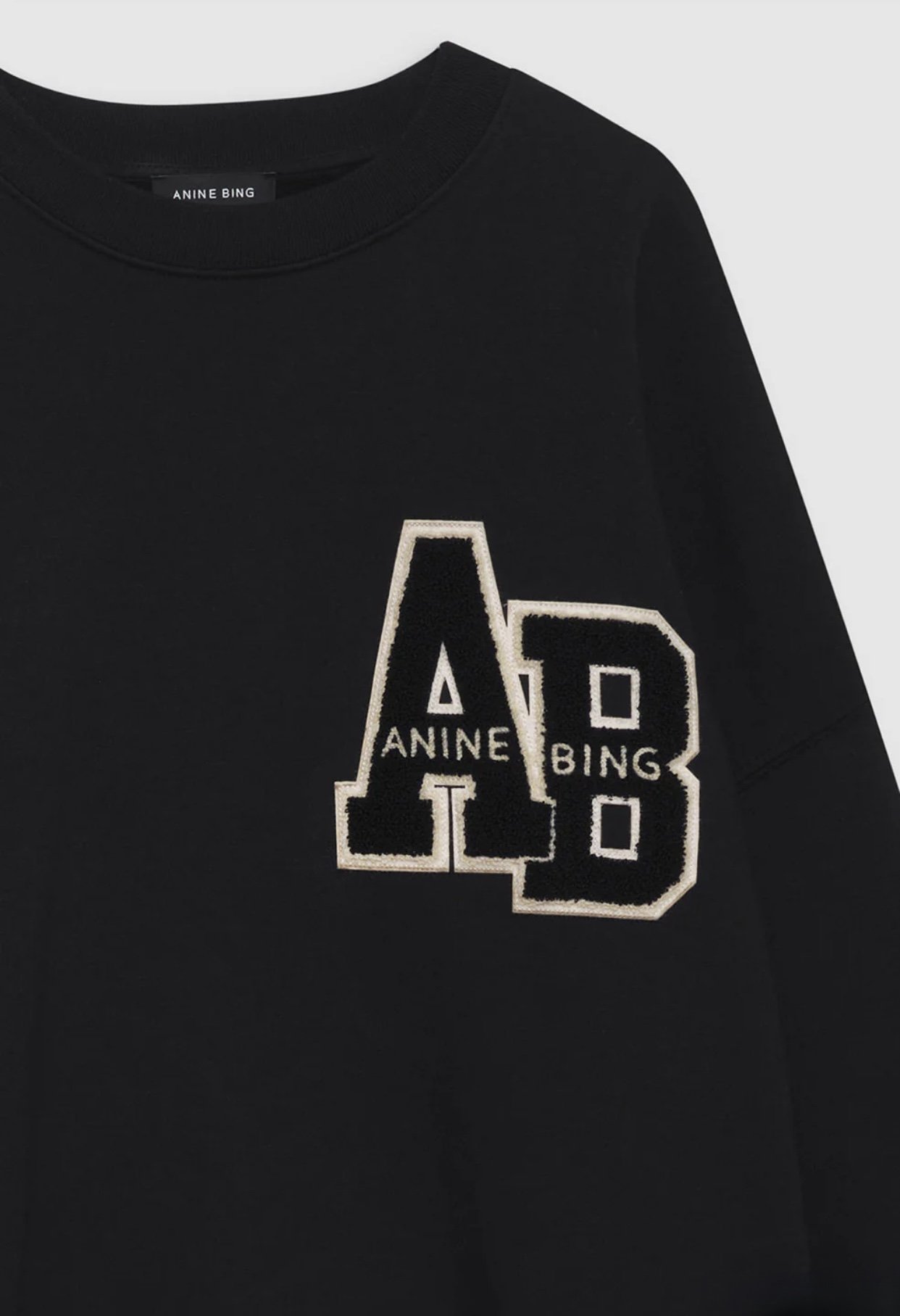 Anine Bing - Miles Over Sweat Letterman - Black