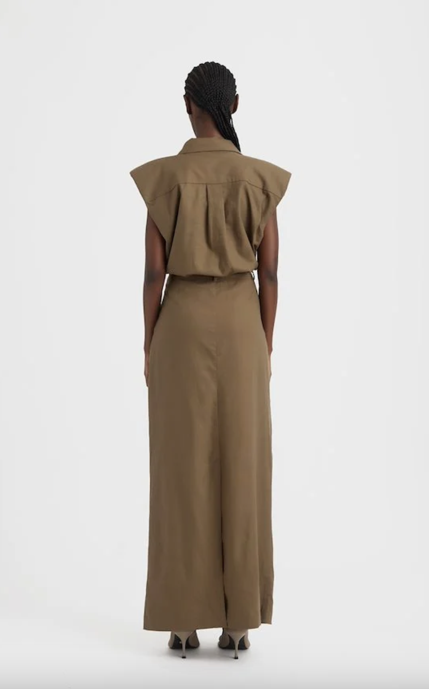 Gestuz - Liza Linen Skirt - Stone Gray