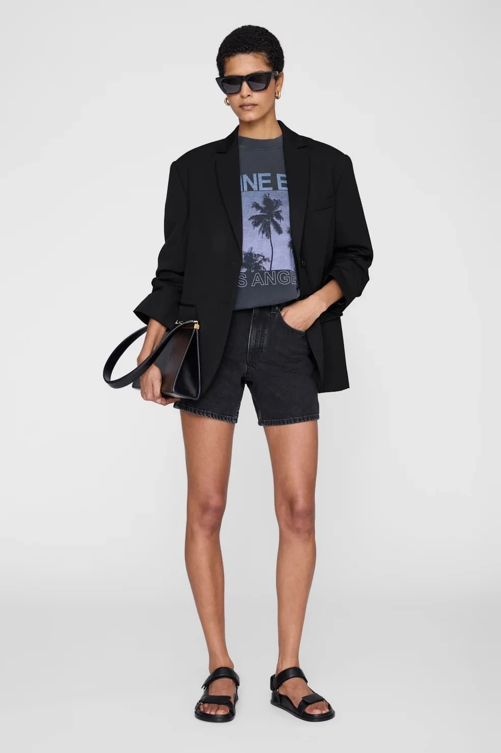 Anine Bing - Miles Sweat Palms - Washed Grey