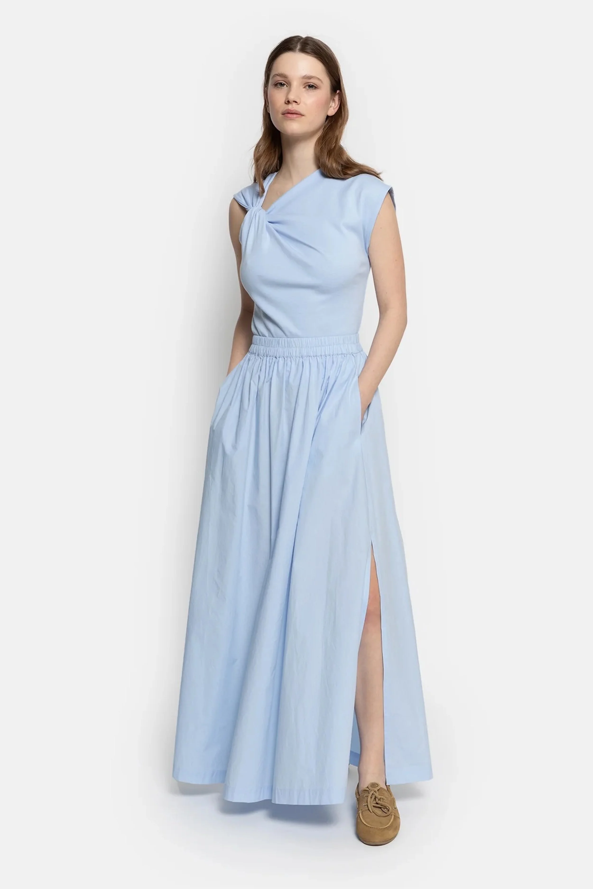 Âme - Kit Poplin Skirt - Light Blue