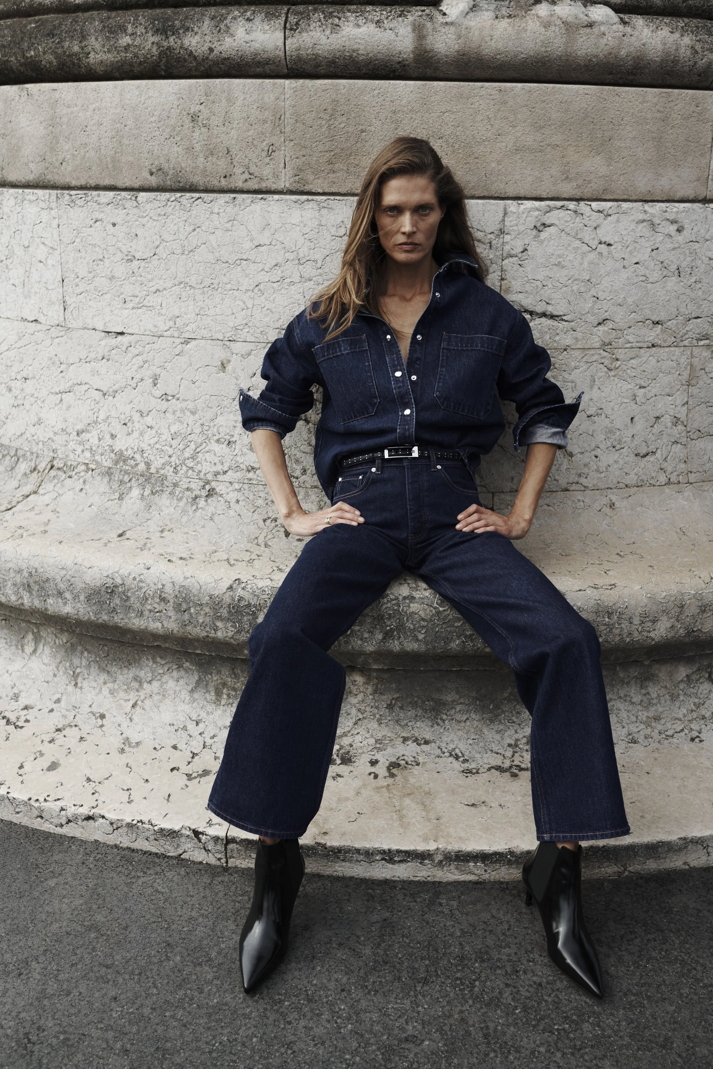 Anine Bing - Hugh Jean 32' - Unwashed Blue