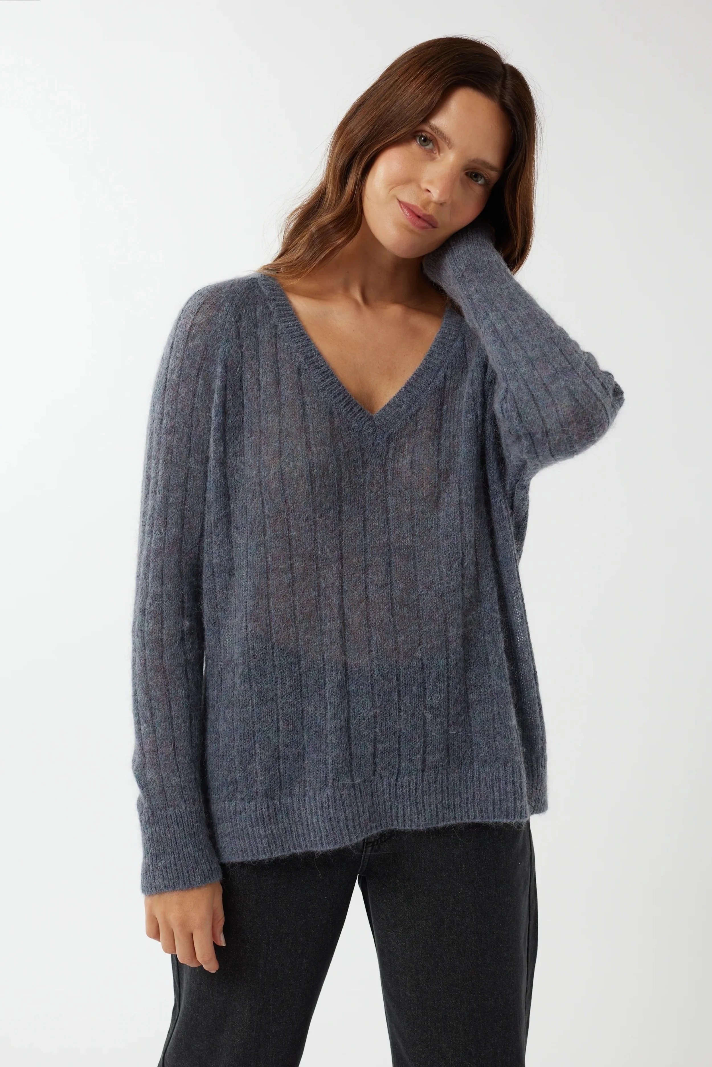 Maevy - Pull Azur Raglan - Pluie