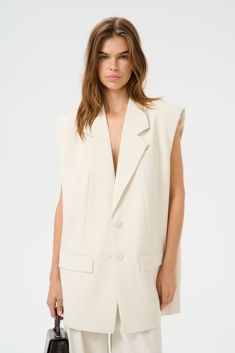 Gestuz - Seaver Waistcoat - Egret Melange