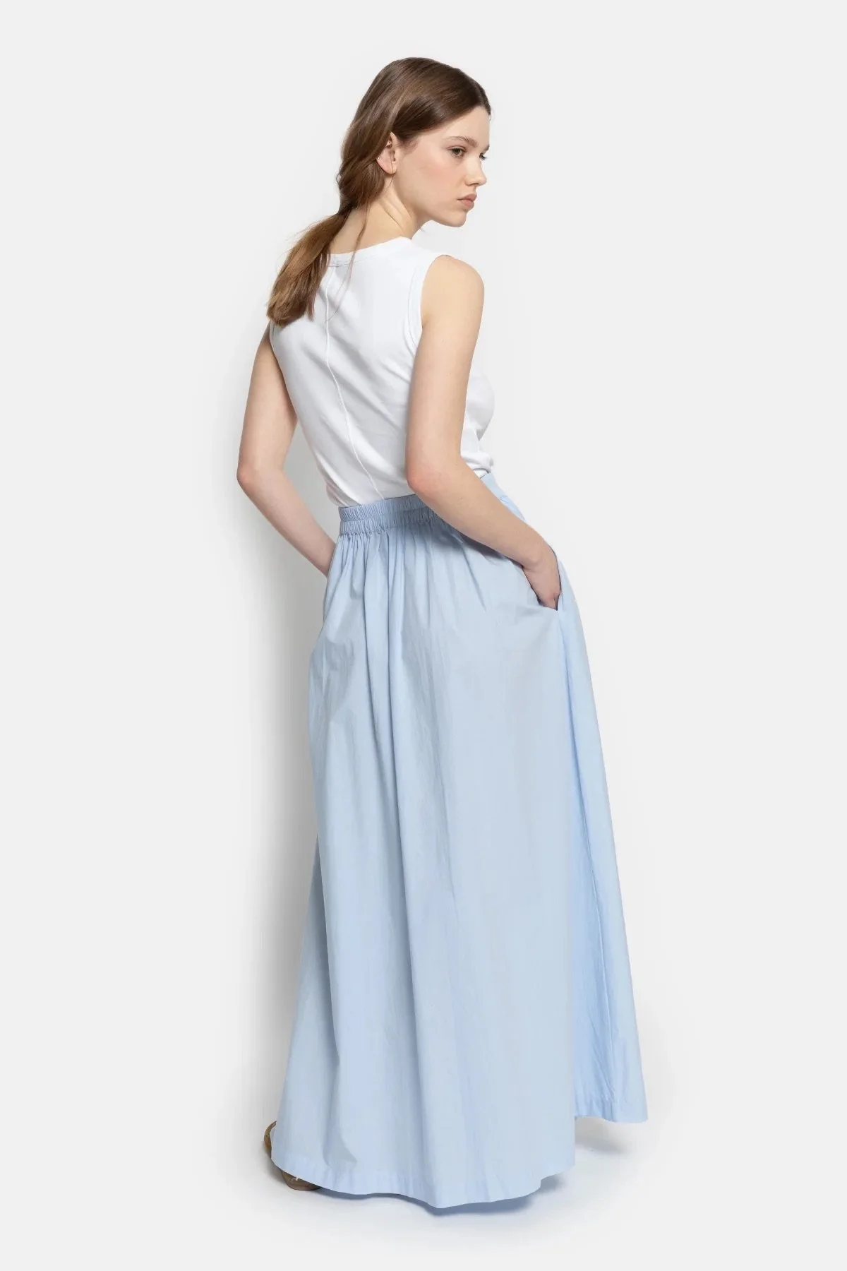 Âme - Kit Poplin Skirt - Light Blue