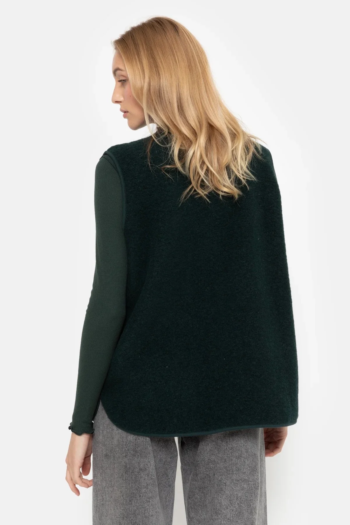 Âme - Madison Sleevless Jacket - Dark Green