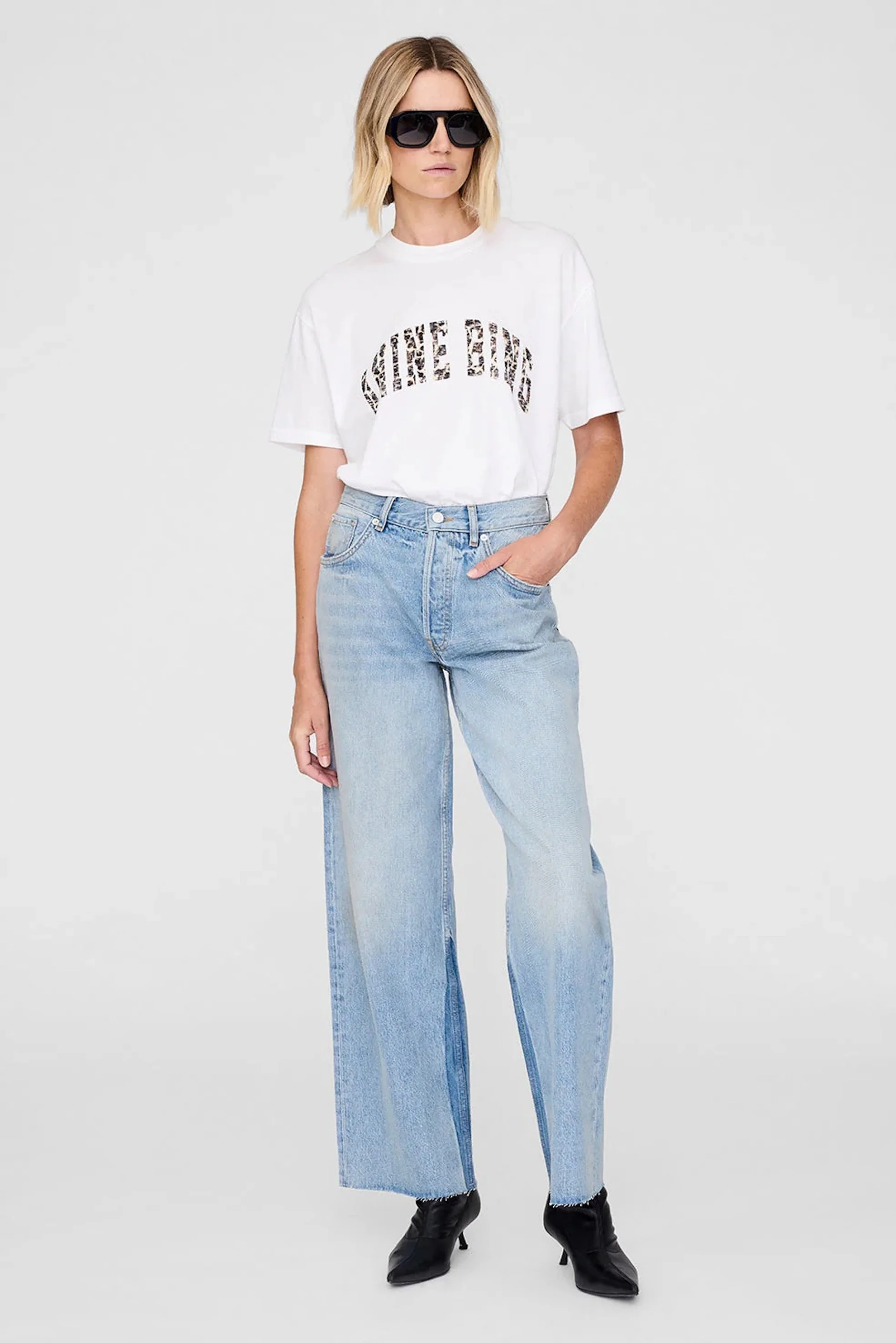 Anine Bing - Walker Tee AB Leo - Ivory