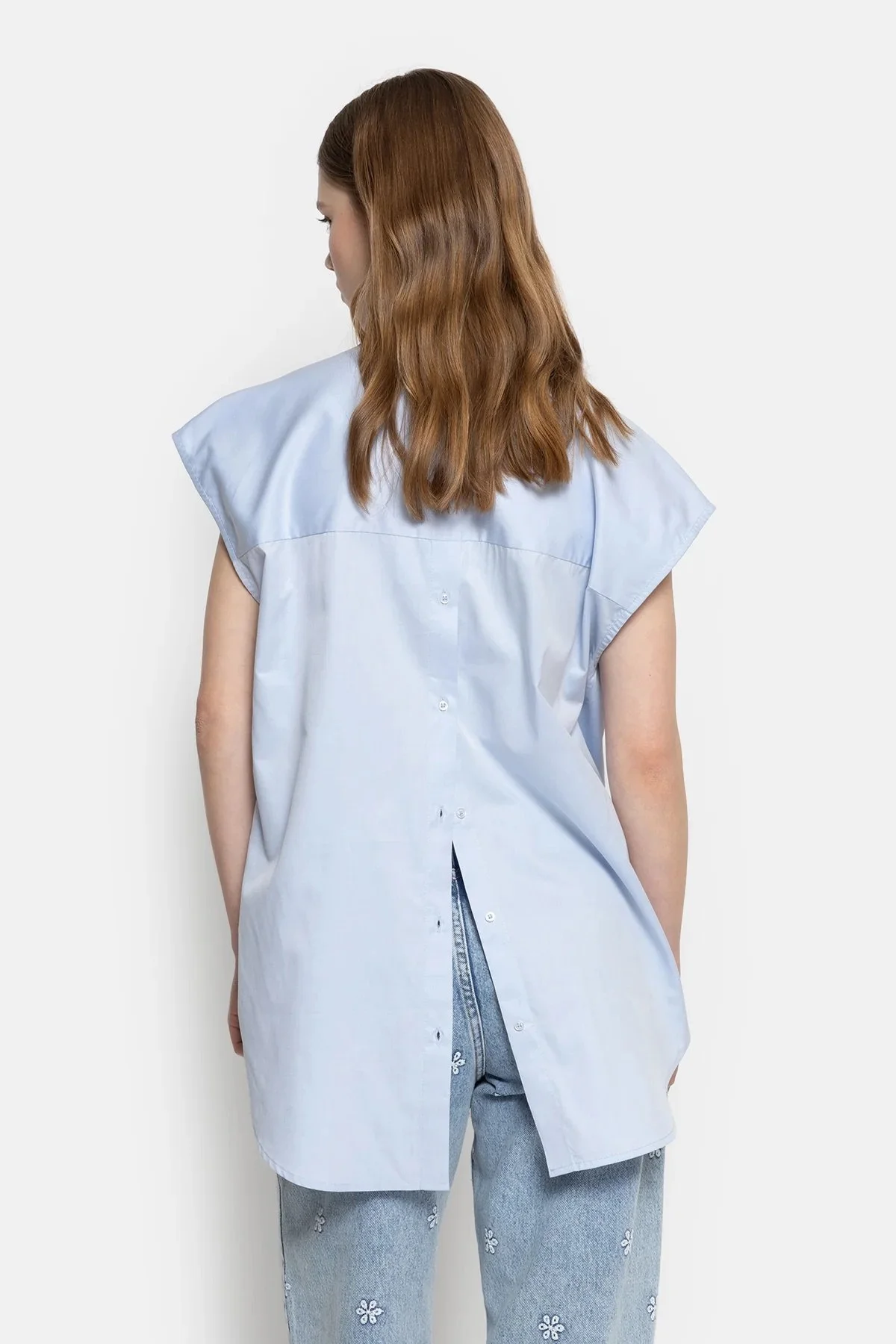 Âme - Nisrine Sleeveless Shirt - Light Blue