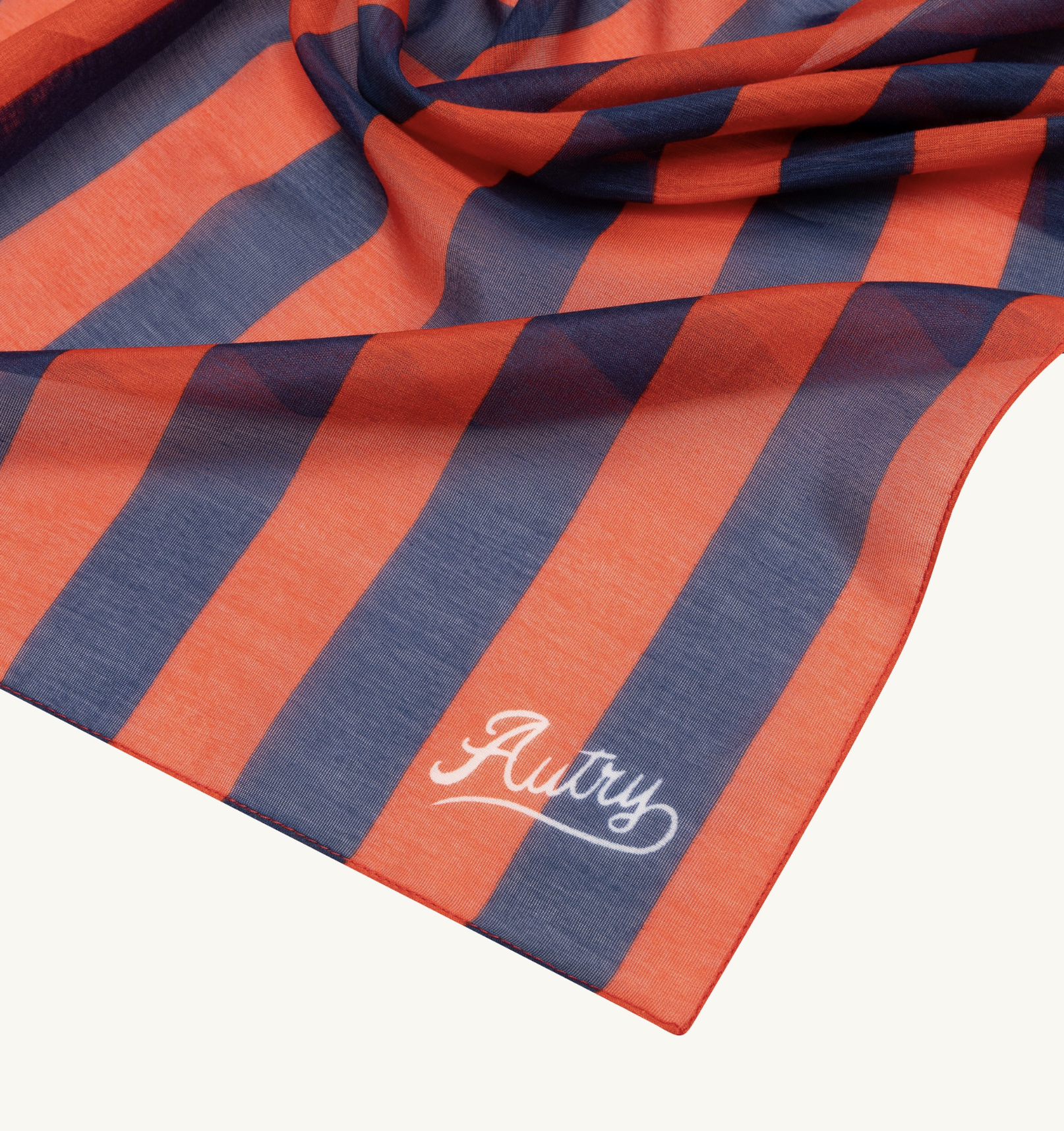 Autry - Foulard Main Unic - Red Blue Striped