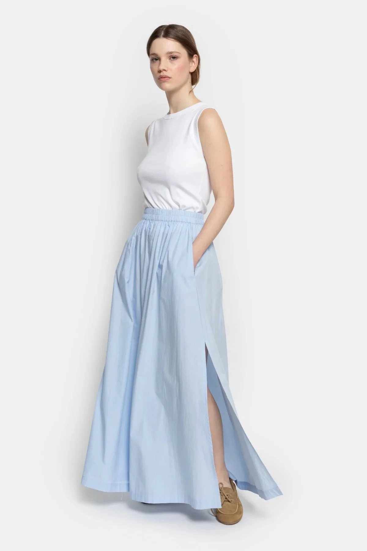 Âme - Kit Poplin Skirt - Light Blue