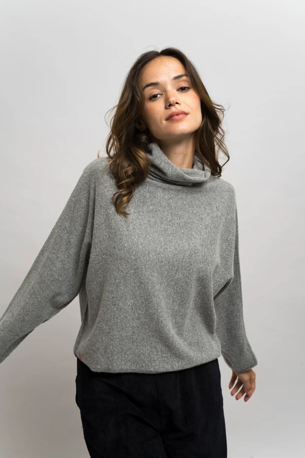 Maevy - Pull Lunaire Cheminée - Gris