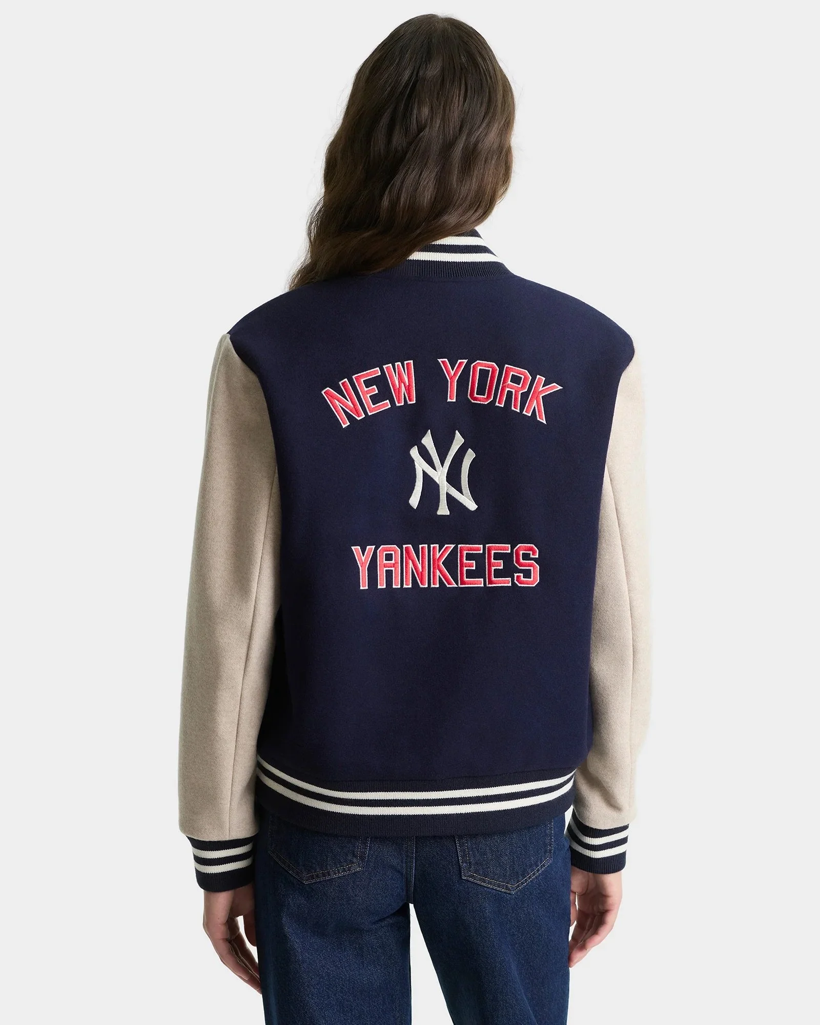 Sporty&Rich - Champions Wool Jacket - Dark Navy/Cream