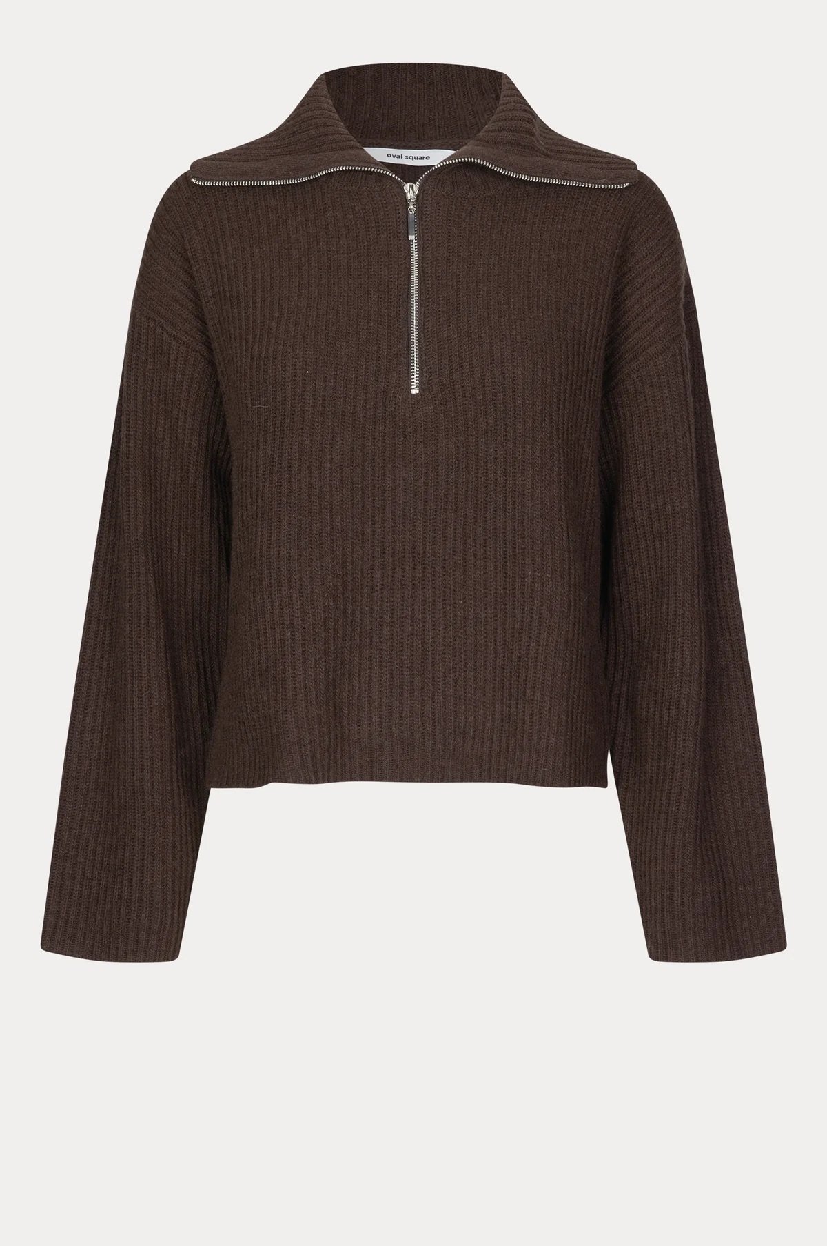Oval Square - Fave Zip Knit - Dark Oat
