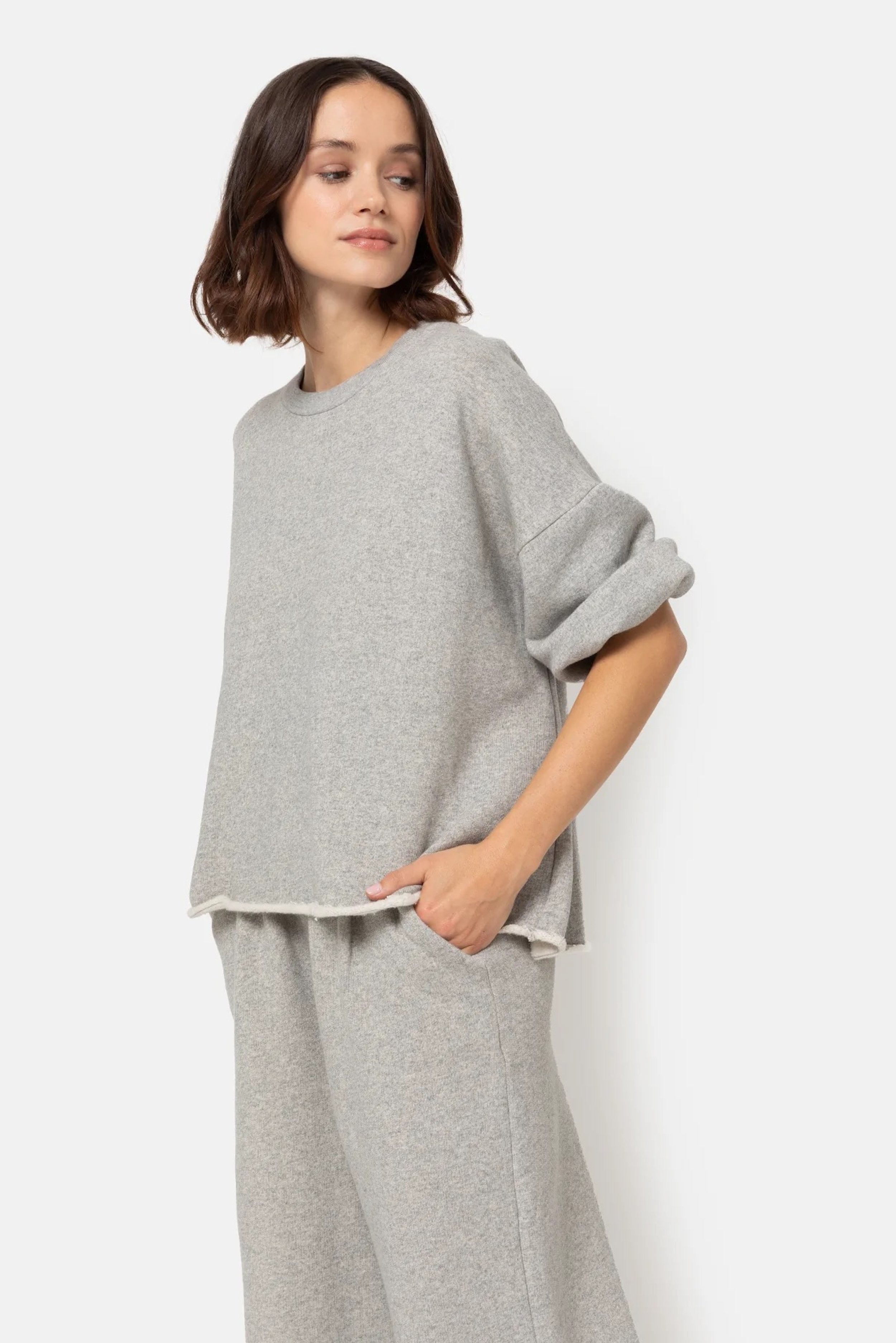 Âme - Liv Sweat 3/4 Sleeves - Marled Grey