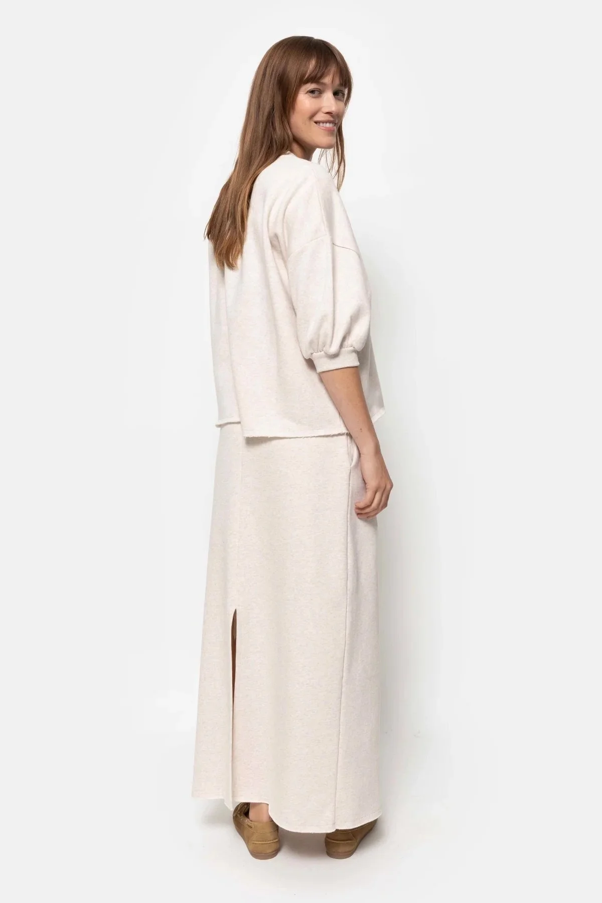 Âme - Liv Sweat 3/4 Sleeves - Marled Ivory