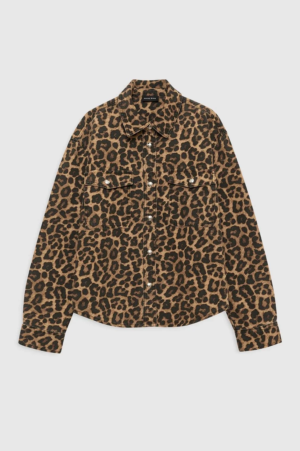 Anine Bing - Paxton Shirt - Black & Brown Leo