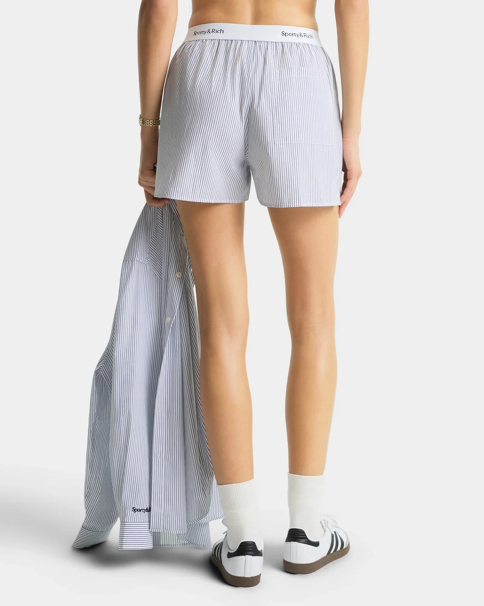 Sporty&Rich - Yankees Serif Boxer - Navy Striped