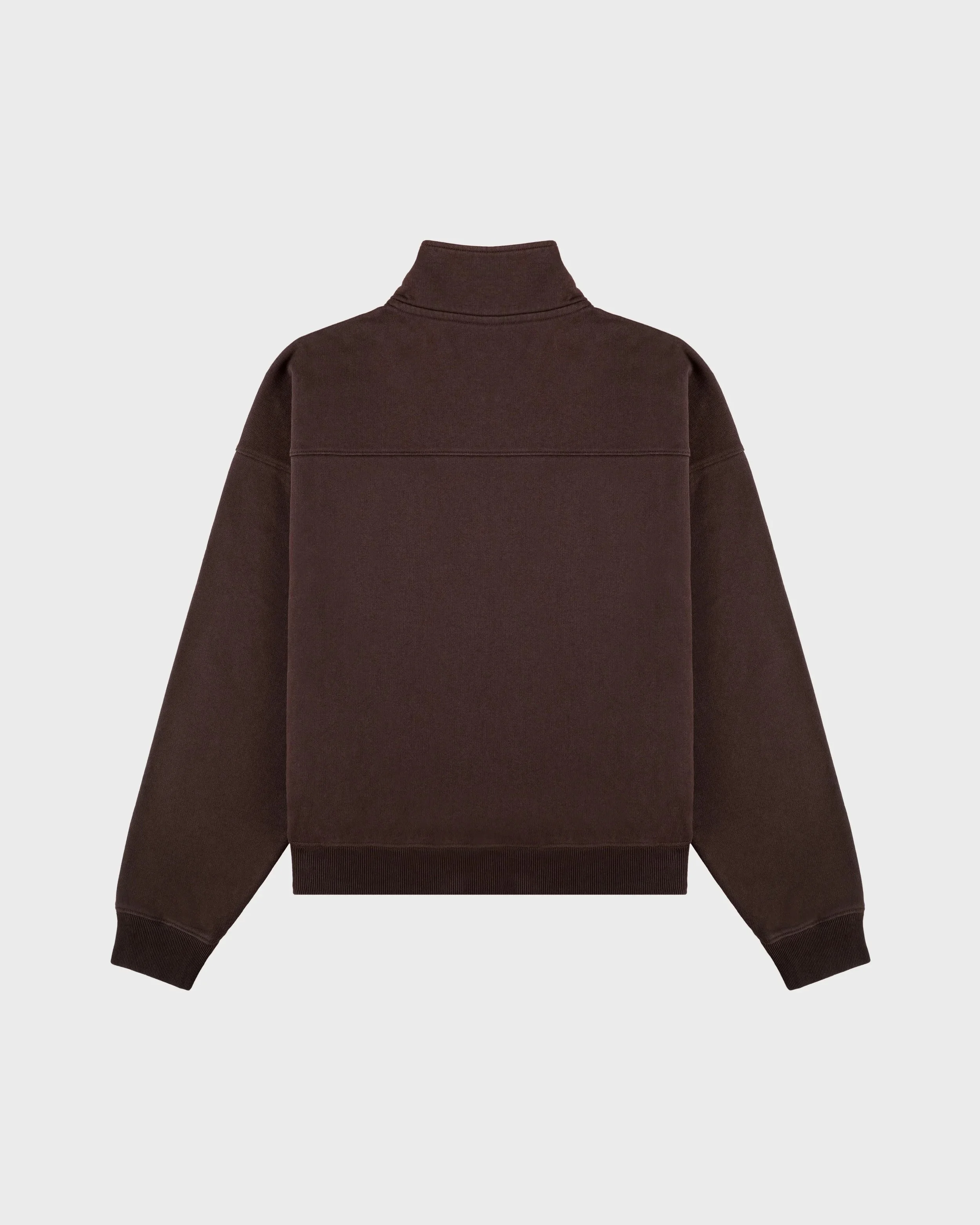 Sporty&Rich - NY Crest Quarter Zip - Chocolate