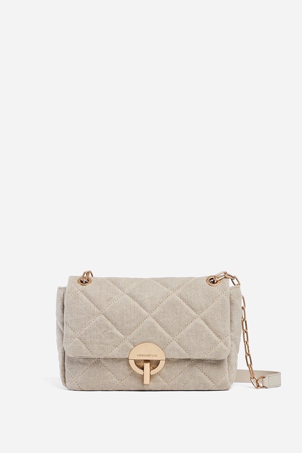 Vanessa Bruno - Grand Sac Moon En Lin -  Sable