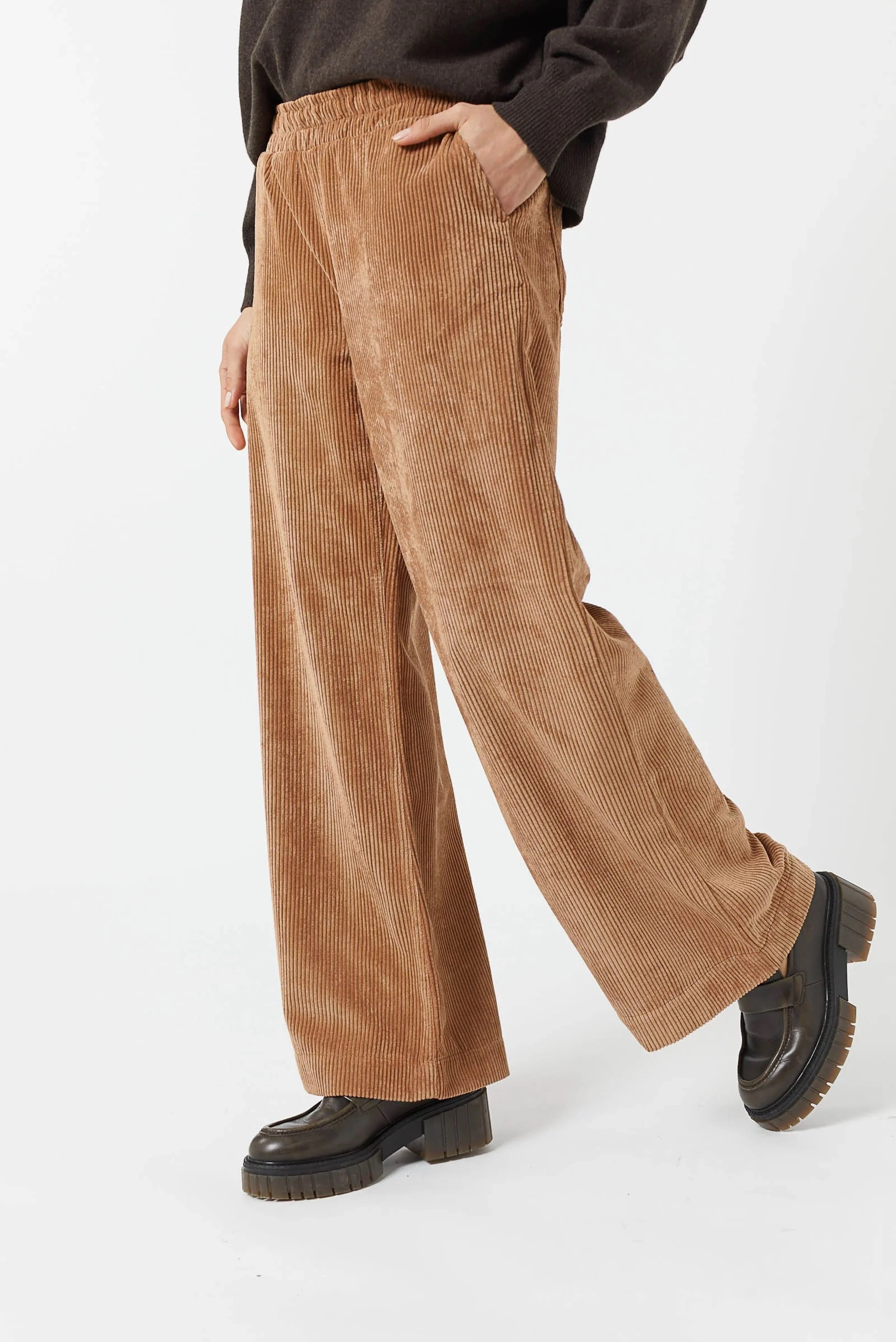 Maevy - Pantalon Vintage Velvet - Choco