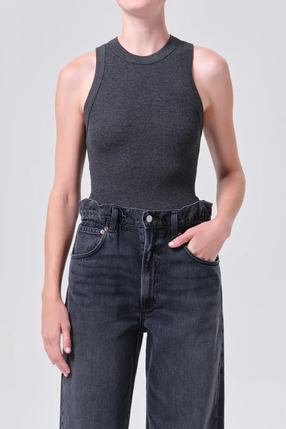Agolde - Leigh tank - Charcoal Heather