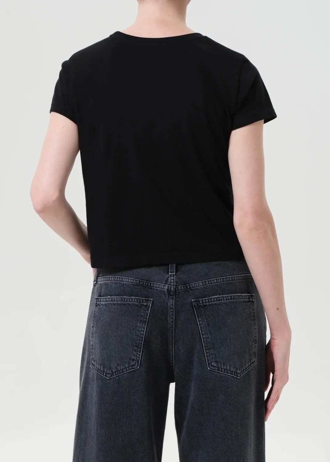 Agolde - Adine Shrunken Tee - Black