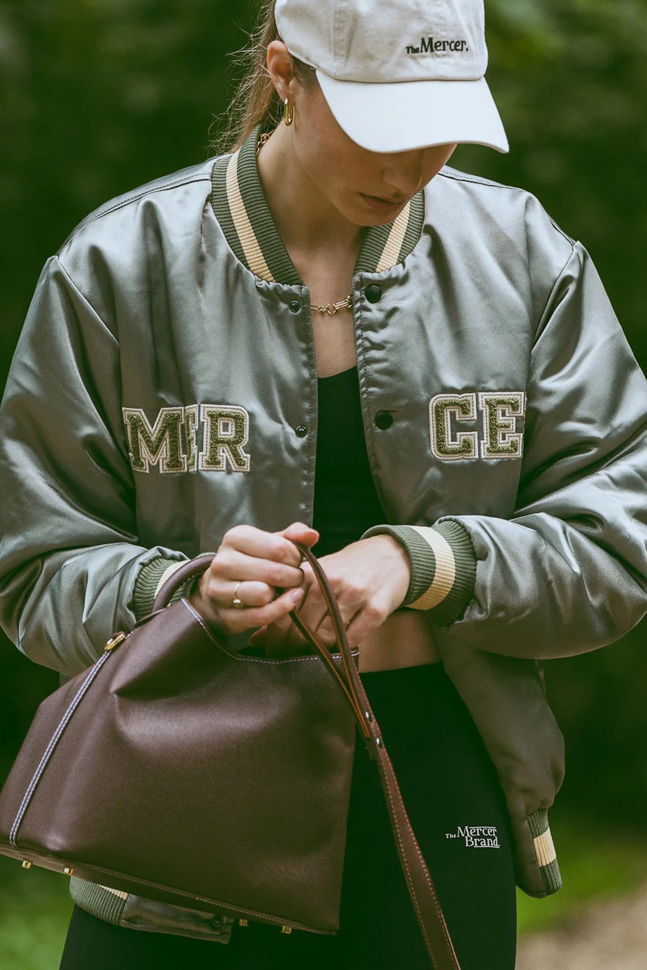Mercer - Varsity jacket - Moss Green