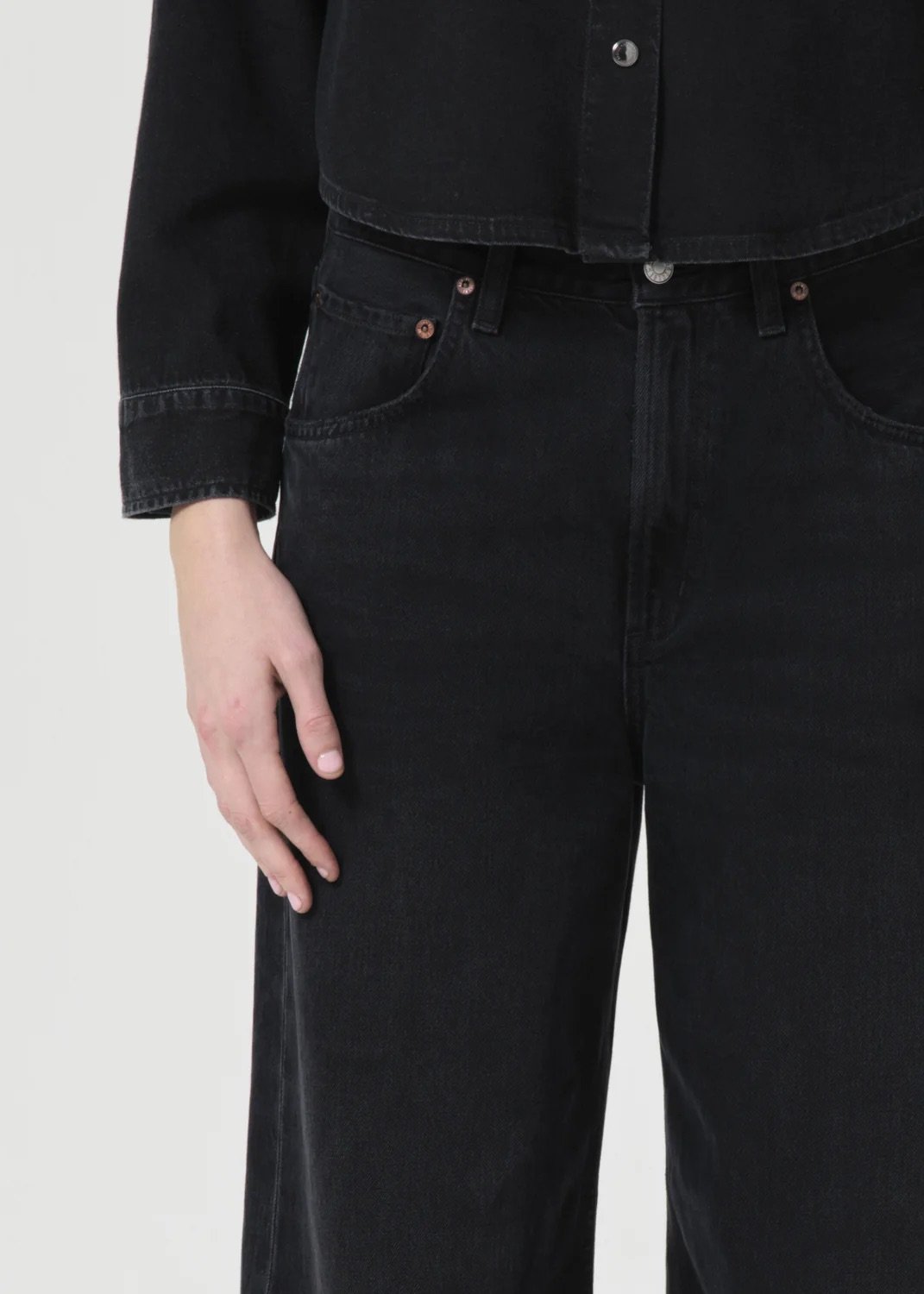 Agolde - Low Curve Baggy - Black Tar