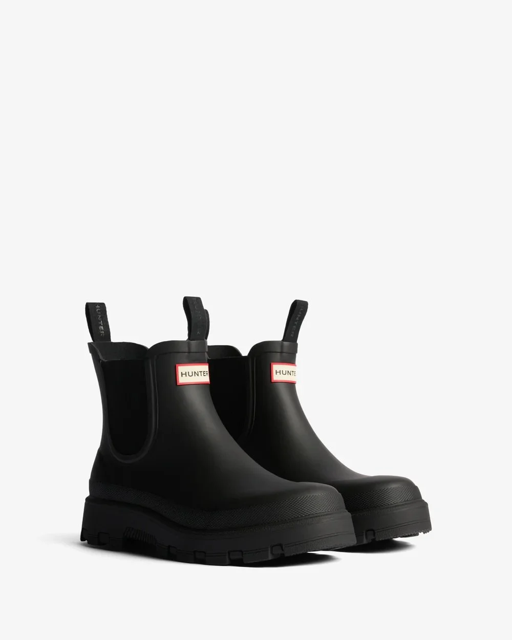 Hunter - Elastic Chelsea Boot - Black