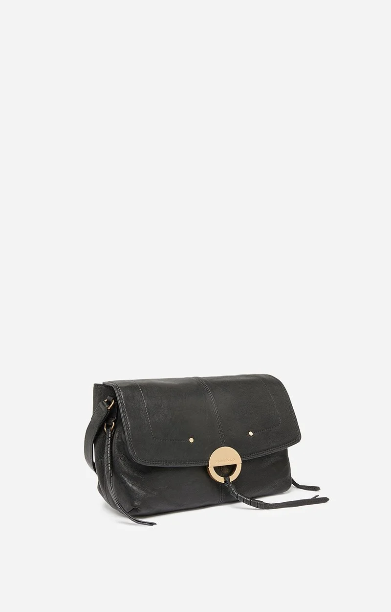 Vanessa Bruno - Petit Sac Moon Cuir Tressé - Noir
