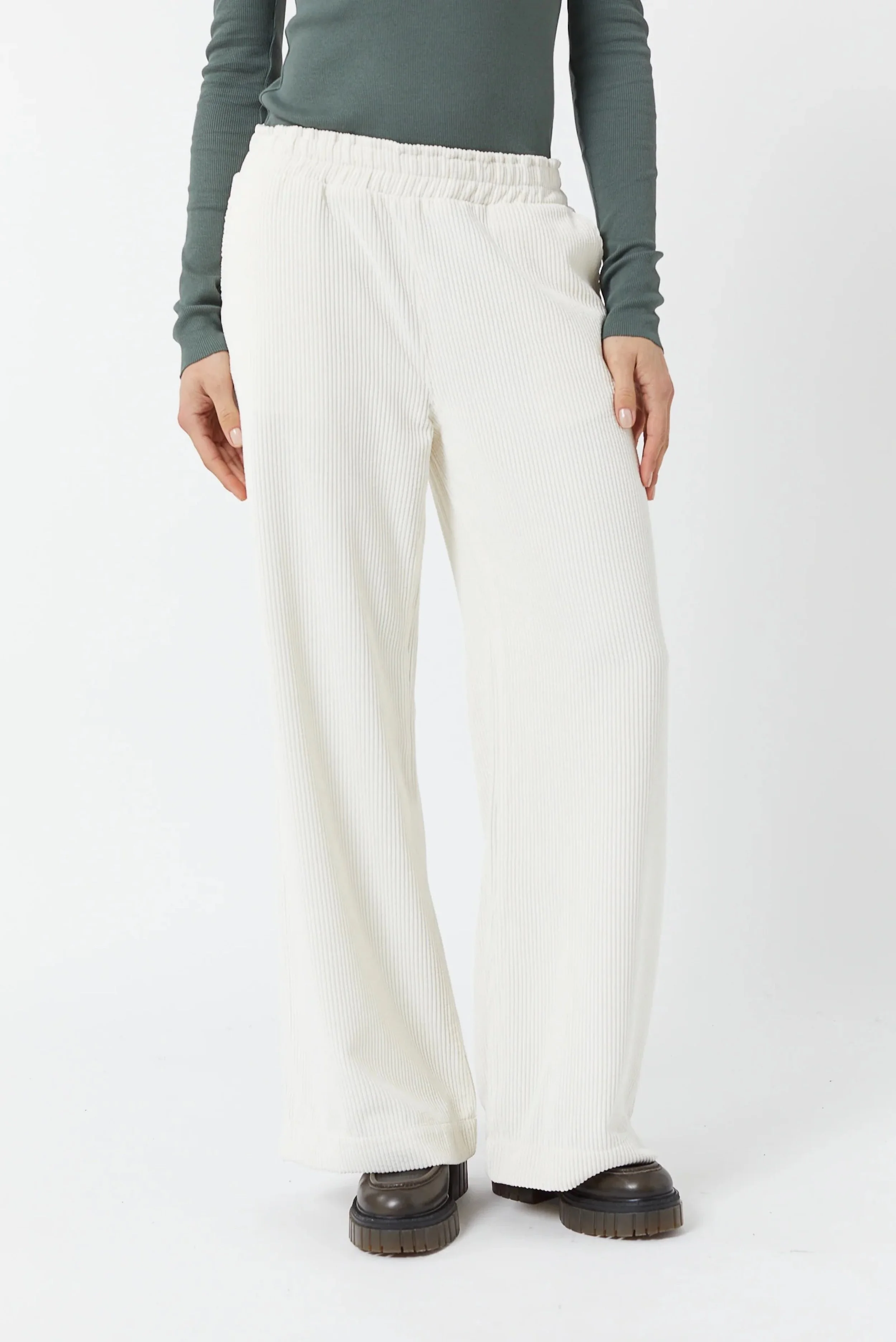 Maevy - Pantalon Vintage Velvet - Crème