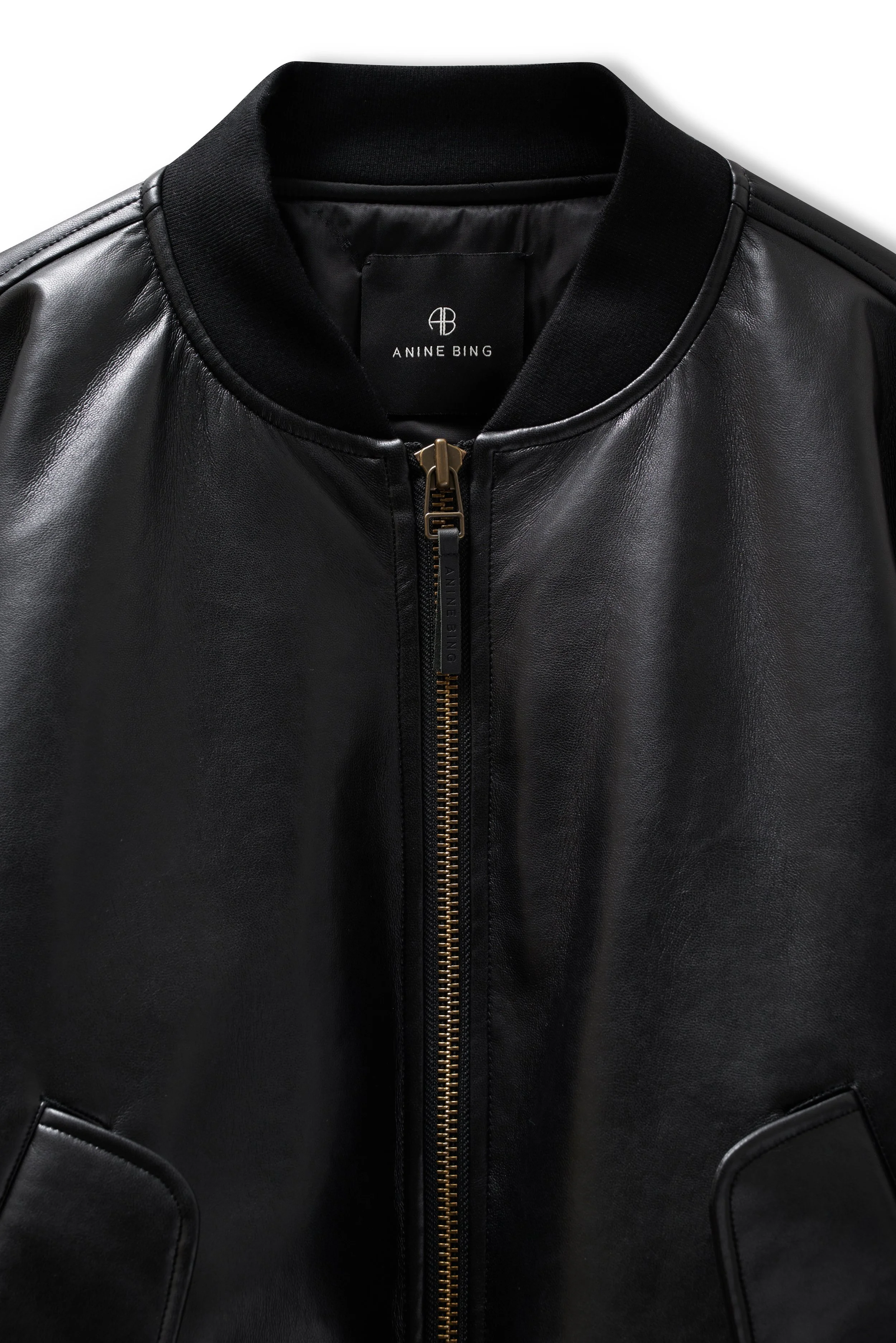 Anine Bing - Leon Bomber - Black Recycled Leather