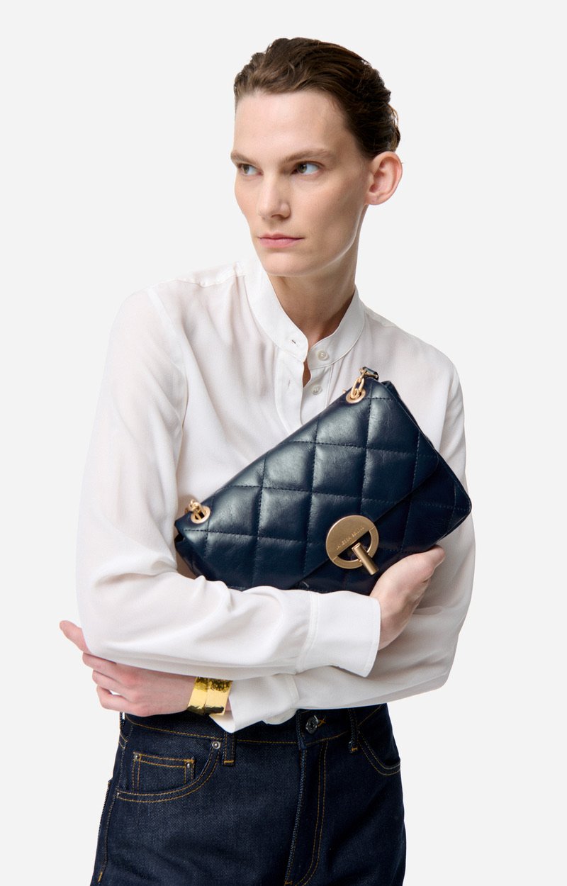 Vanessa Bruno - Grand Sac Moon Cuir - Outremer