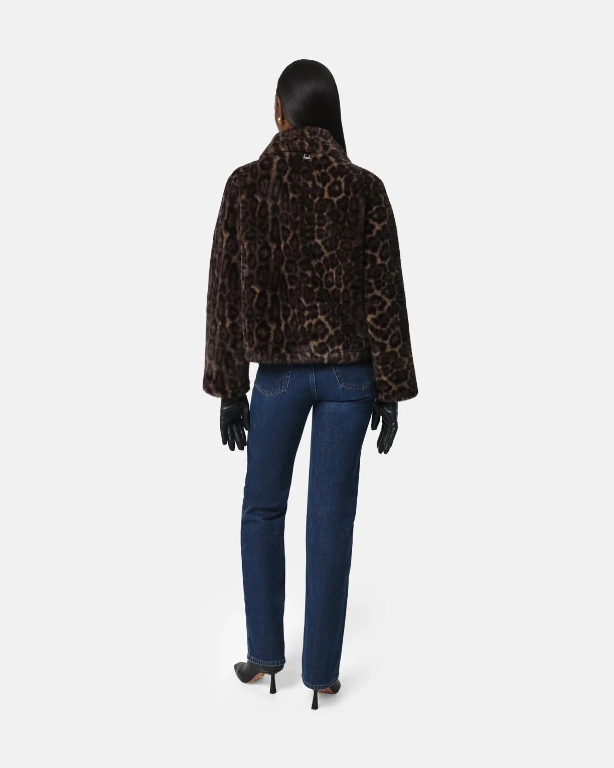 Apparis - Ellis Leopard Coat - Dark Leo