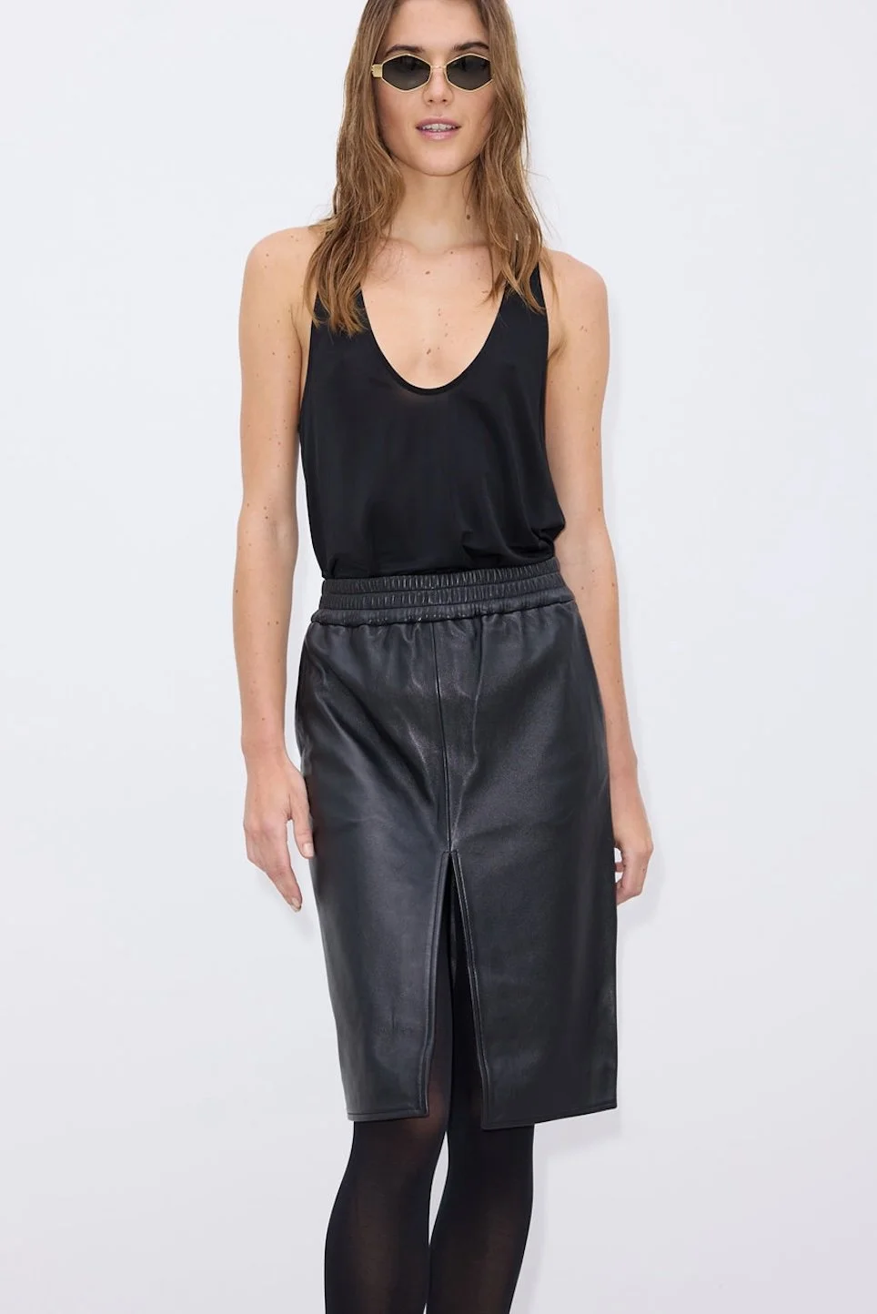 Raiine - Tomlin Leather Skirt - Black