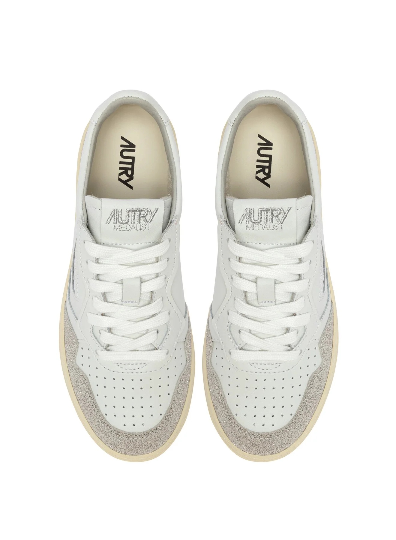 Autry - Med White Leat/Stars PK01 - Grey