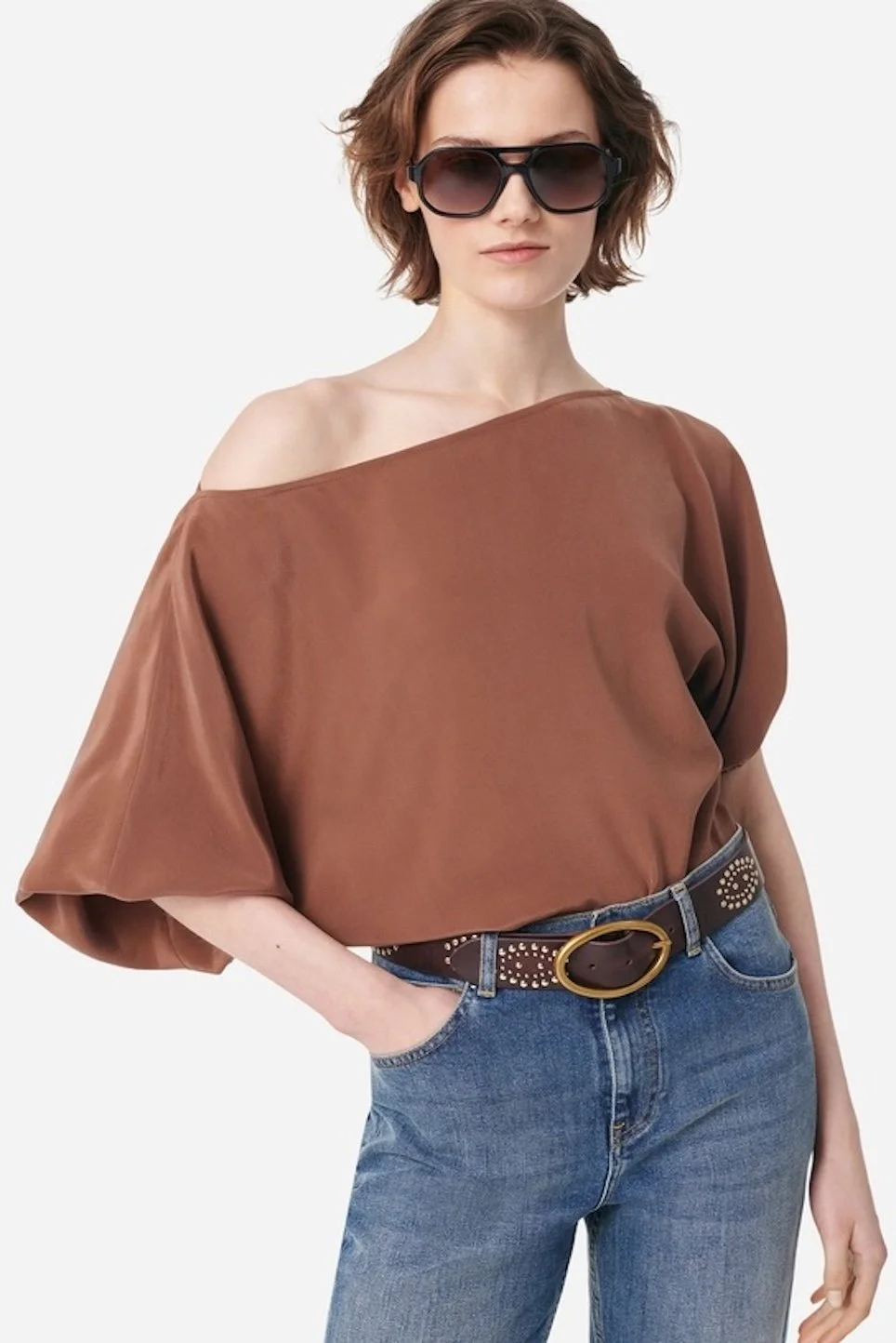 Vanessa Bruno - Blouse Gul En Soie - Havane