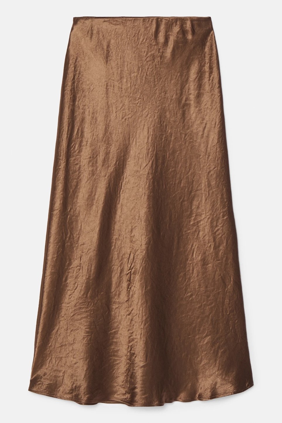 Max Mara - Alessio Satin Skirt - Brown